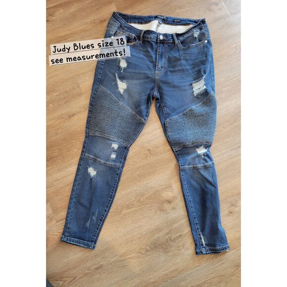 Judy Blue jeans denim plus size 18 distressed - Picture 1 of 8
